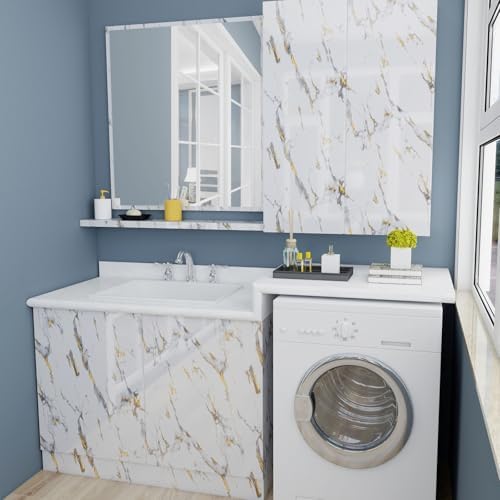 Glossy Thick Marble Contact Paper - Image 5