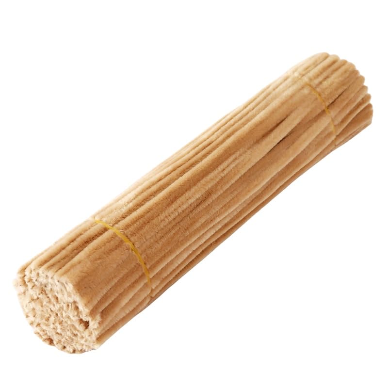 300 Pieces Pipe Cleaners Chenille Stem, 3 Pastel Candy Color Pipe Cleaners Set for Pipe Cleaners DIY Arts Crafts Decorations, Chenille Stems Pipe Cleaners (Brown)