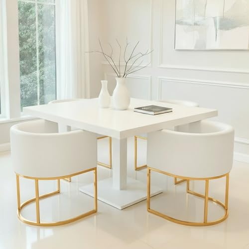 HNY Mid Century Modern Upholstered Barrel Dining Chair - Image 5