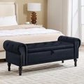 Storage Bench for Bedroom, Velvet Queen Size Benches by HOMYKA