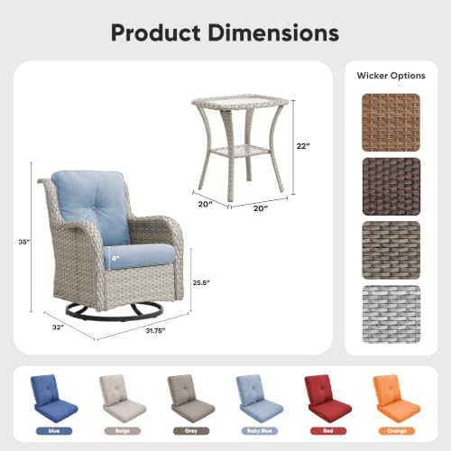 Belord Luxury Patio Furniture Set Wicker Furniture Set - Image 2