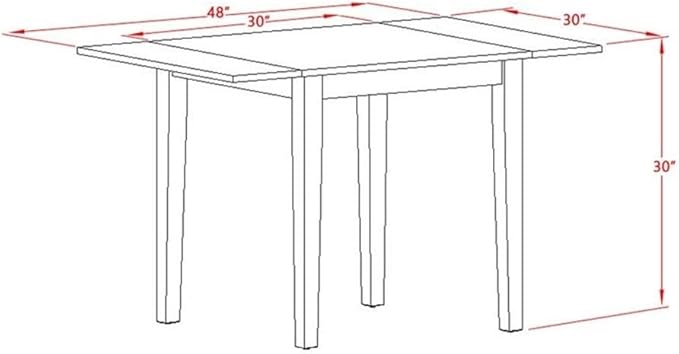 East West Furniture NDVA5-OAK-W 5 Piece Dining Room Furniture Set Includes a - Image 5