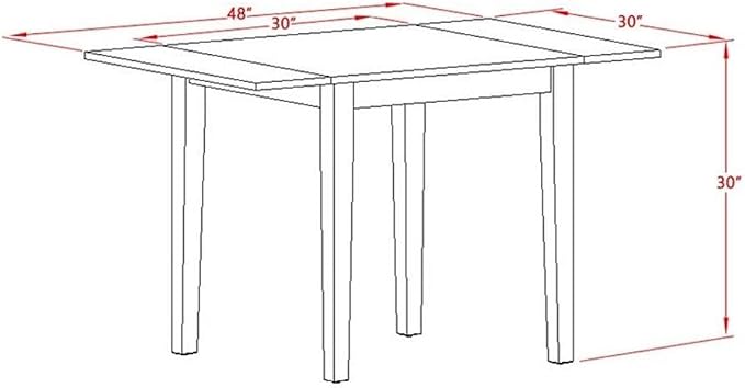 East West Furniture NDNO3-OAK-C 3 Piece Dining Set Contains a Rectangle Dining - Image 5