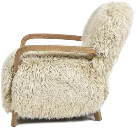 Jennifer Taylor Home Enchante 28.5" New Zealand Sheepskin Accent Arm Chair - Image 4