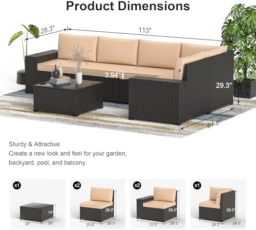 Patio Furniture Set with Fire Pit Table - Image 4