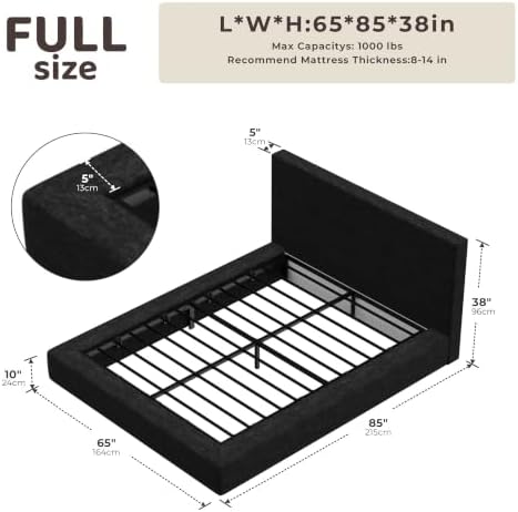 RECCI AirFrame Full Size Upholstered Bed Frame - Image 2