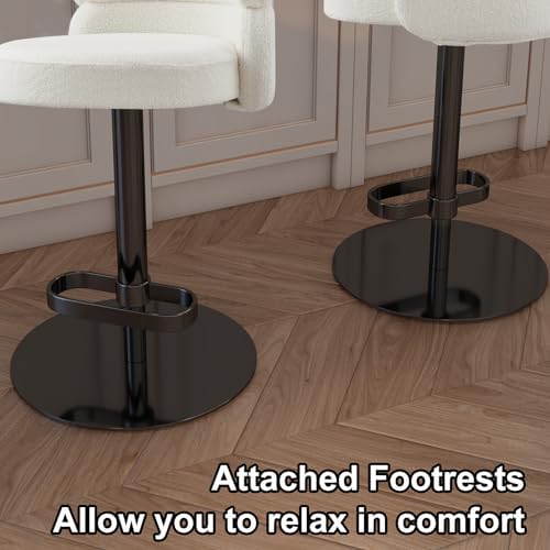 Modern Swivel Bar Stool, Adjustable Height Kitchen Counter Stool - Image 5