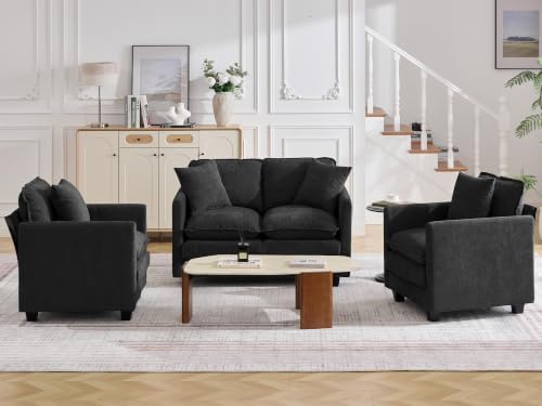 Cloud 3 Pieces Sofa Set, 1+1+2 Seater Couch, Modern Sofas Sets by HOCAT