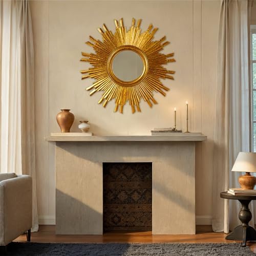 Creative Co-Op Gold Sunburst Mirror - Image 7