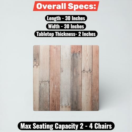 30" x 30" Square Wood Butcher Block Table Top - Image 2