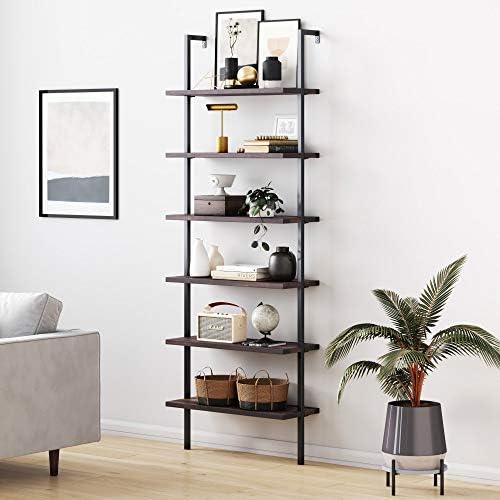 Nathan James Theo 6-Shelf Tall Bookcase, Wall Mount Bookshelf by Unknown