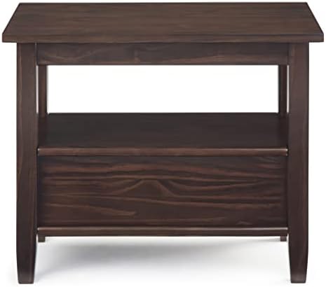 SIMPLIHOME Warm Shaker 14" Side Tables in Brunette Brown - Image 4