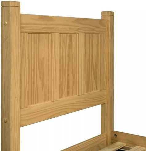 Grain Wood Furniture Shaker Panel Platform Bed, Natural Solid Wood - Image 7