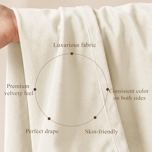 StangH Ivory White Velvet Curtains - Image 4