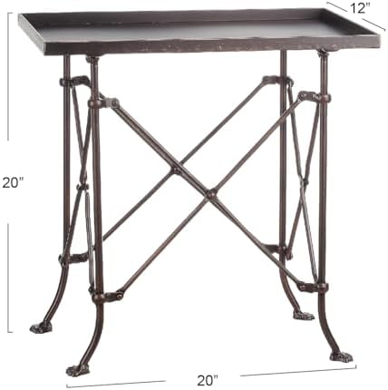 Creative Co-Op Vintage Rectangular Metal Side Table - Image 3