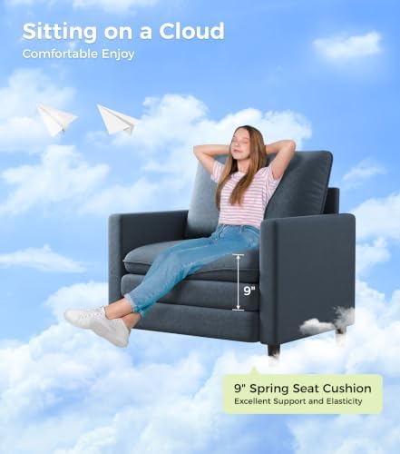 Welzona 3-Layers Cloud Accent Chair, Teddy Arm Chairs - Image 5