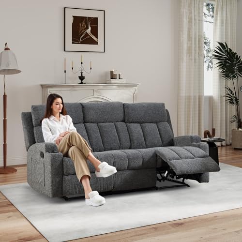 CANMOV Manual Recliner Sofa Set, 3 Seat Recliner - Image 7