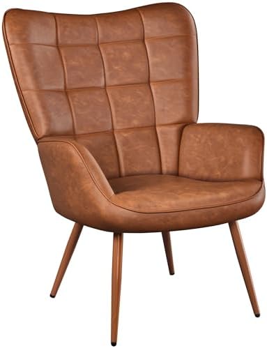 Yaheetech Faux Leather Living Room Accent Chairs, Retro Brown by Yaheetech