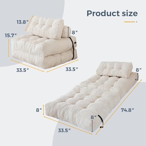 MAXYOYO Folding Sofa Bed, Convertible Chair Bed - Image 2