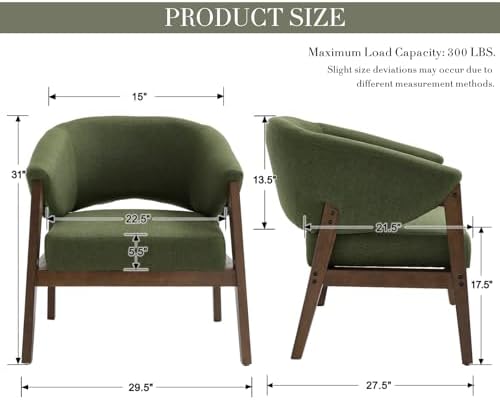 CIMOTA Mid Century Modern Accent Chair - Image 4