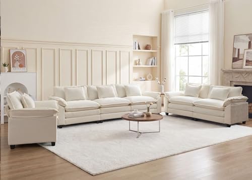 Oprisen 3 Pieces Cloud Couch Set, Upholstered Comfy Modular Sectional Sofa Deep - Image 2