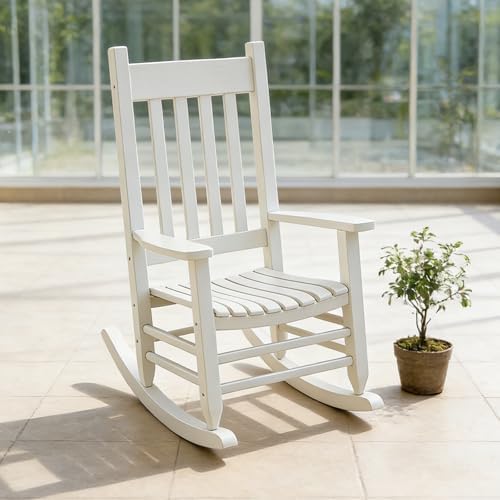 Oversized Outdoor Wooden Rocking Chair - Image 5