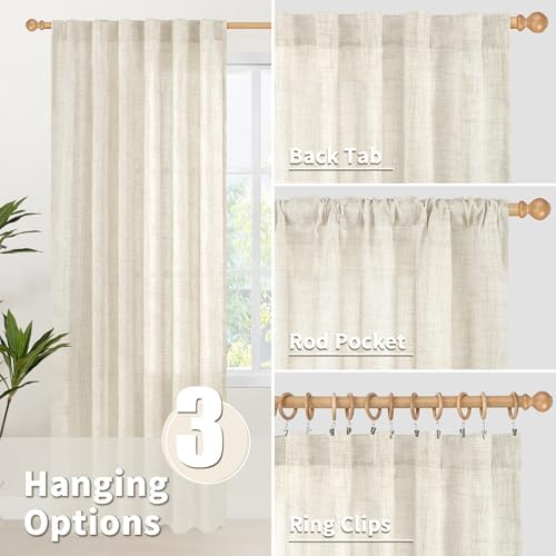 YoungsTex Linen Curtains 48 Inch Length - Image 6