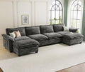 KKL 155" Sectional Couches for Living Room, U-Shaped Modular Sectional Sofa by KKLHome