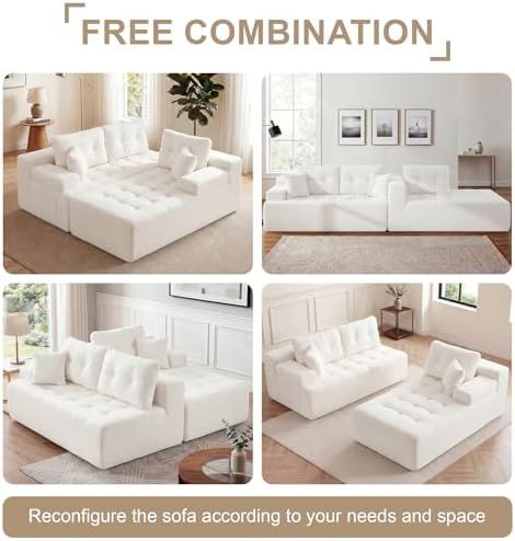 Hobestluk Boneless Couches Modular Sectional Sofa L-Shape Oversized Chaise - Image 6