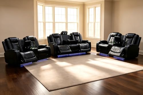 3 Piece Power Recliner Sofa Set by COSYMOORFURNITURE