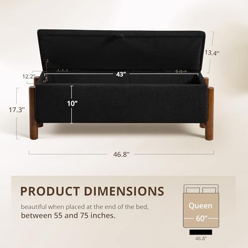 47'' Modern Storage Ottoman Benches - Image 2