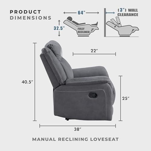 Lexicon 75" W Manual Double Reclining Loveseat - Image 2