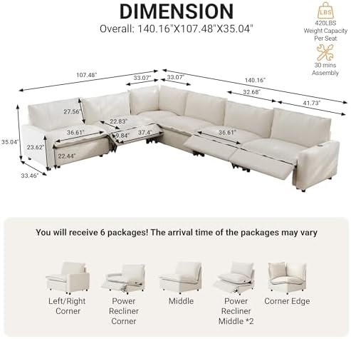 107.48" Power Reclining Sofa - Image 2