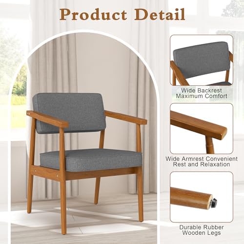 LSSPAID Mid Century Dining Chair Set of 1, Farmhouse Dining Room Chairs - Image 7