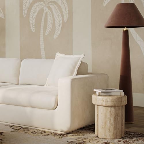 TOV Furniture Graham Chocolate Brown Velvet Floor Lamp - Image 2