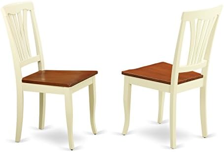East West Furniture ANAV5-WHI-W 5 Piece Dining Room Furniture Set Includes a - Image 5