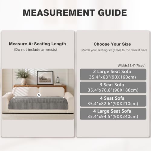 OHSIO Soft Plush Couch Cover for Sofa, Washable Milk Velvet Sofa Slipcover - Image 2