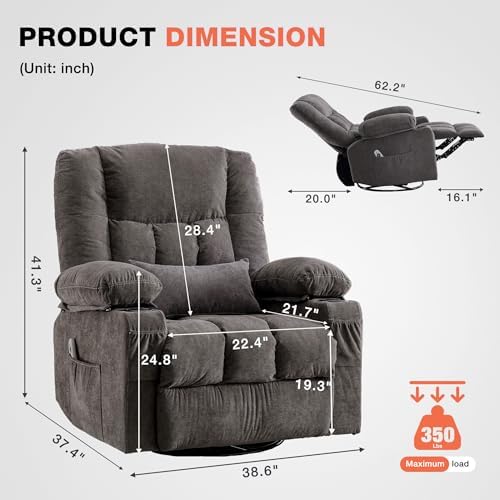Swivel Rocker Recliner Chair - Image 2