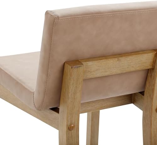 Nathan James Gracie Modern Upholstered Bar Chair, Wooden Bar Stool - Image 5
