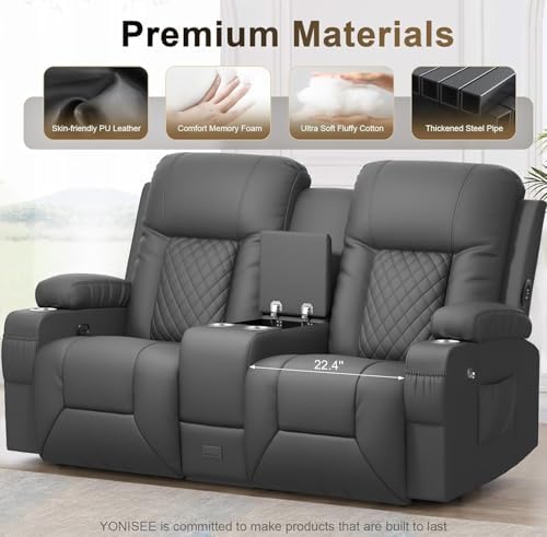 YONISEE Loveseat Recliner, Loveseat Recliner Sofa - Image 4