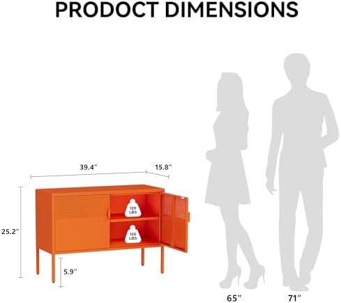 COFaR TV Stand for TVs up to 75 Inch, Metal Entertainment Center - Image 2