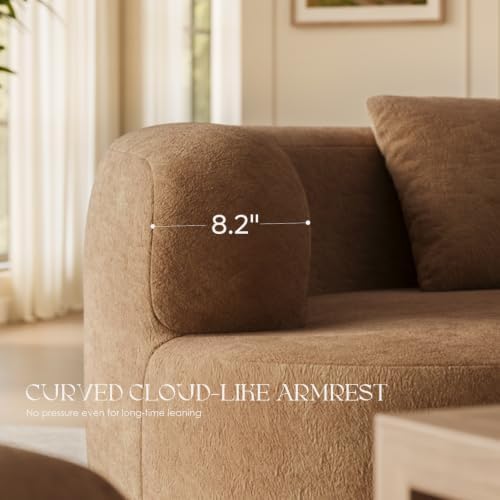 110" Boneless Sectional Couch Modern Curved Sofa - Image 4