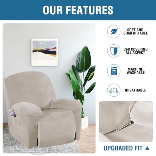 H.VERSAILTEX Stretch Recliner Slipcovers Recliner Chair Cover Sofa Furniture - Image 5