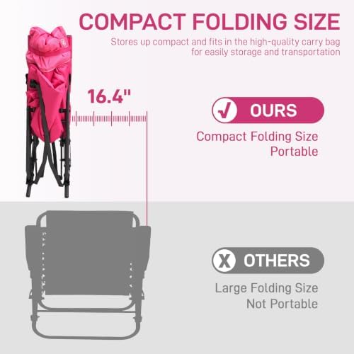 EVER ADVANCED Oversized Folding Rocking Camping Chair, Padded Portable Rocker - Image 6