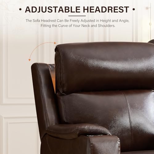 CANMOV Genuine Leather Power Recliner Sofa Set - Image 4