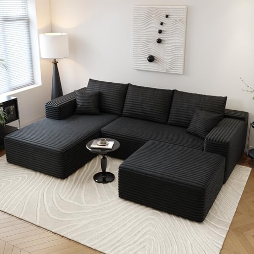 Settab 95" Boneless Couch Modular Sectional Sofa by Settab