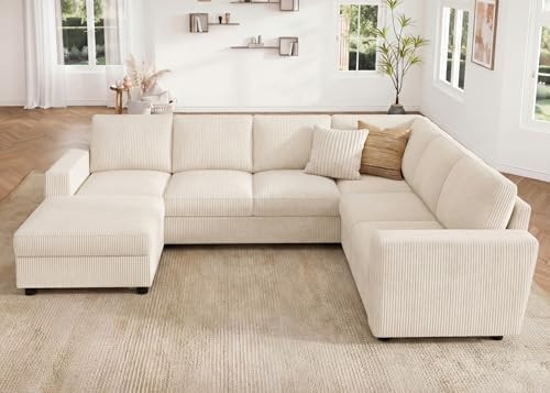 HONBAY Corduroy Sectional Sofa - Image 3
