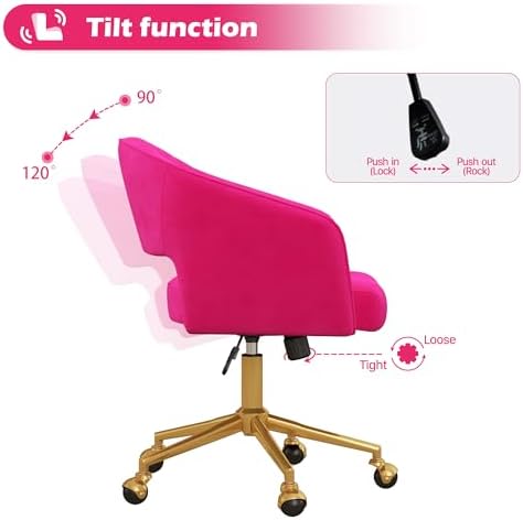 KCC Vanity Chair Velvet Desk Chair - Image 5