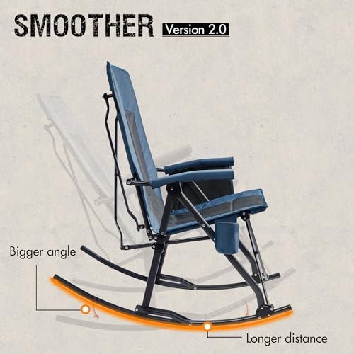 Portal Oversized Folding Rocking Camping Chair Portable 400 lbs - Image 4