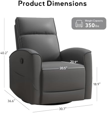 ANJ 360° Swivel Rocker Recliner Chair Set of 2 - Image 2